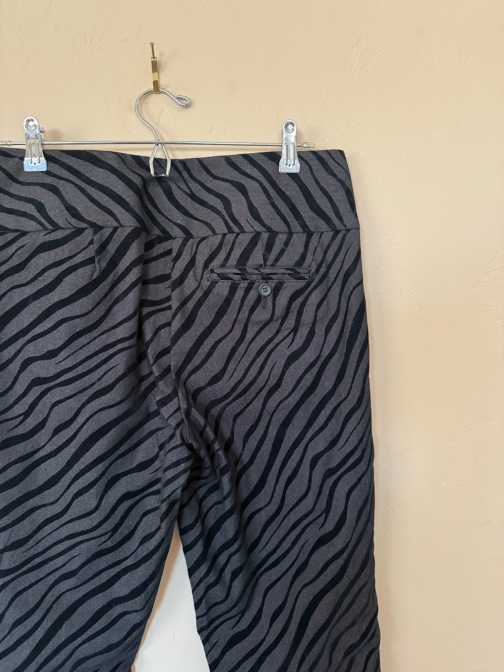 INC Zebra Print Pants High Rise Straight Leg Animal Print Y2K Chic - Picture 7 of 9